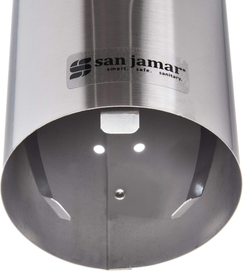 San Jamar Small Pull-Type Cup Dispenser Fits 3-4.5 Oz Cone Cups, 3-5 Oz Flat Cups with Flip Caps for Restaurants, Dining Halls, and Fast Food, Stainless Steel, 16 Inches, Silver - Image 2